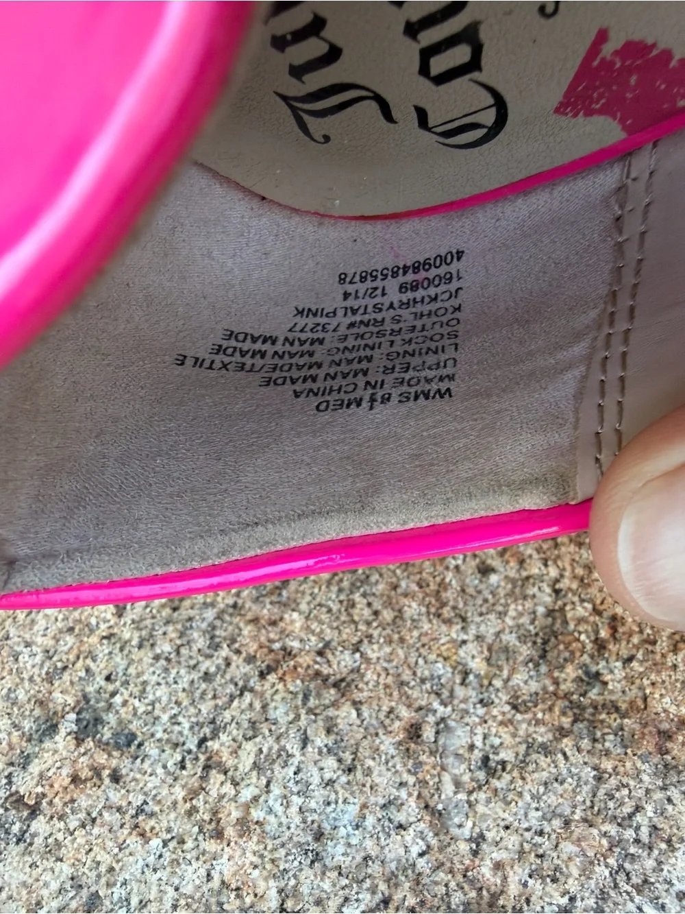 Juicy Couture Khrystal Pink Patent D'Orsay Lipstick Kiss Stilettos Size 8.5